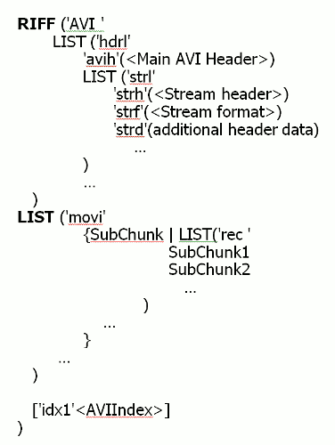 AVI Riff Format